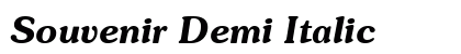 Souvenir Demi Italic Preview