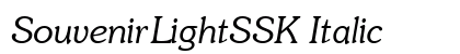 SouvenirLightSSK Italic preview