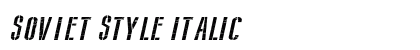 Soviet Style Italic preview