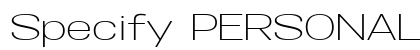 Specify PERSONAL Expanded Light preview