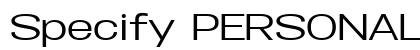 Specify PERSONAL Expanded Medium preview