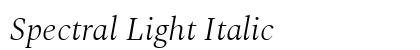 Spectral Light Italic preview