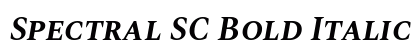 Spectral SC Bold Italic Preview