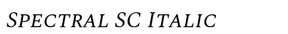 Spectral SC Italic Preview