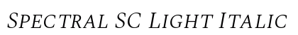 Spectral SC Light Italic Preview