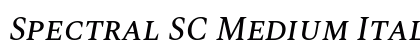 Spectral SC Medium Italic Preview