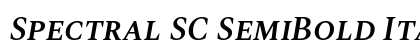 Spectral SC SemiBold Italic Preview