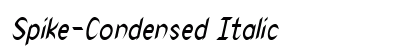 Spike-Condensed Italic Preview