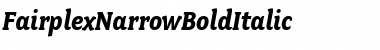 FairplexNarrowBoldItalic Regular Font