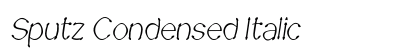 Sputz Condensed Italic Preview