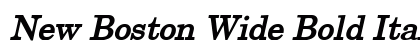 New Boston Wide Bold Italic preview