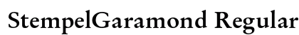StempelGaramond Regular Preview