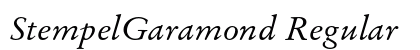 StempelGaramond Regular Preview