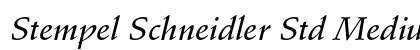 Stempel Schneidler Std Medium Italic Preview