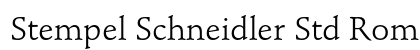 Stempel Schneidler Std Roman Preview