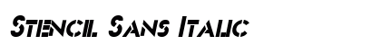 Stencil Sans Italic preview