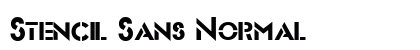 Stencil Sans Normal Preview