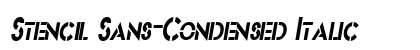 Stencil Sans-Condensed Italic preview