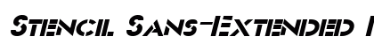 Stencil Sans-Extended Italic preview
