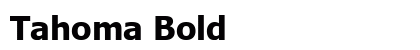 Tahoma Bold Preview