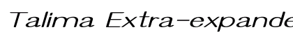 Talima Extra-expanded Italic preview