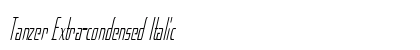 Tanzer Extra-condensed Italic Preview