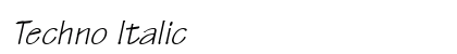 Techno Italic preview