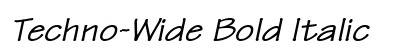 Techno-Wide Bold Italic preview