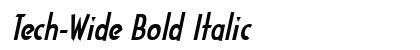 Tech-Wide Bold Italic preview