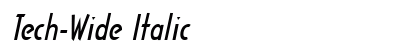Tech-Wide Italic preview