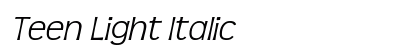 Teen Light Italic Preview