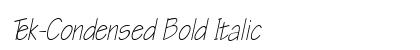 Tek-Condensed Bold Italic preview