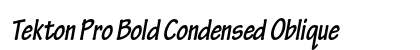 Tekton Pro Bold Condensed Oblique Preview