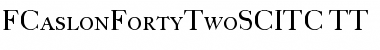 FCaslonFortyTwoSCITC TT Font