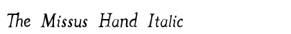 The Missus Hand Italic preview