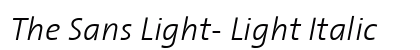 The Sans Light- Light Italic Preview