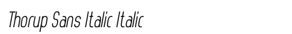 Thorup Sans Italic Italic preview