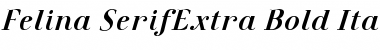Felina SerifExtra Bold Italic Regular Font