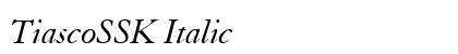 TiascoSSK Italic preview