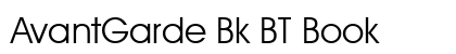 AvantGarde Bk BT Book preview