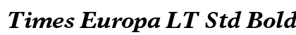 Times Europa LT Std Bold Italic Preview