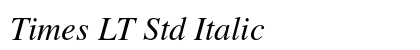 Times LT Std Italic Preview
