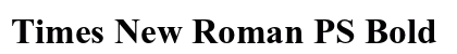 Times New Roman PS Bold preview