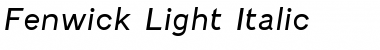 Fenwick Light Italic Font