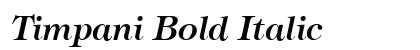 Timpani Bold Italic Preview