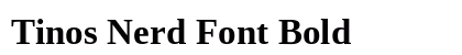 Tinos Nerd Font Bold preview
