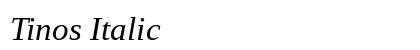 Tinos Italic Preview