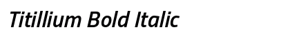 Titillium Bold Italic preview