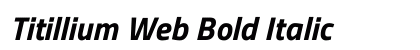 Titillium Web Bold Italic Preview