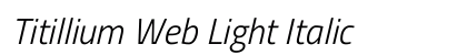 Titillium Web Light Italic Preview